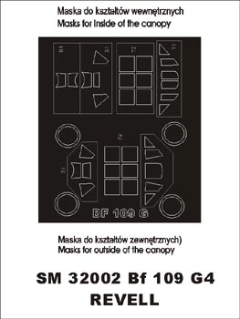 Montex MXSM32002 1:32 Messerschmitt Bf-109G-4 canopy frame paint masks
