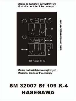 Montex MXSM32007 1:32 Messerschmitt Bf-109K-4 canopy frame paint masks