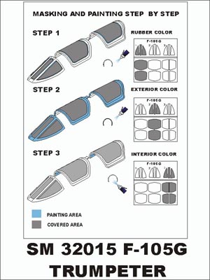 Montex MXSM32015 1:32 Republic F-105G canopy frame paint masks