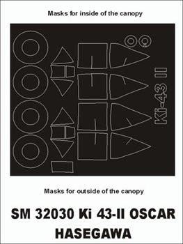 Montex MXSM32030 1:32 Nakajima Ki-43-II Oskar canopy frame paint masks