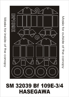 Montex MXSM32039 1:32 Messerschmitt Bf-109E-3/4 canopy frame paint masks