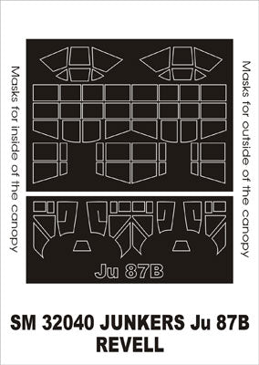 Montex MXSM32040 1:32 Junkers Ju-87B 'Stuka' canopy frame paint masks