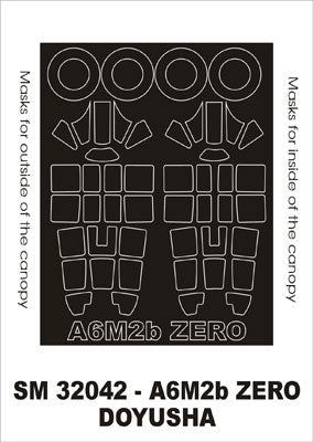 Montex MXSM32042 1:32 Mitsubishi A6M2 Zero canopy frame paint masks