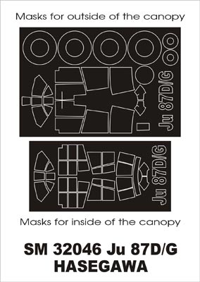 Montex MXSM32046 1:32 Junkers Ju-87D/G 'Stuka' canopy frame paint masks