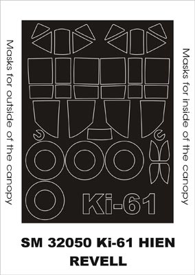 Montex MXSM32050 1:32 Kawasaki Ki-61 Hien canopy frame paint masks