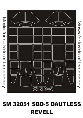 Montex MXSM32051 1:32 Douglas SBD-4/5 Dauntless canopy frame paint masks