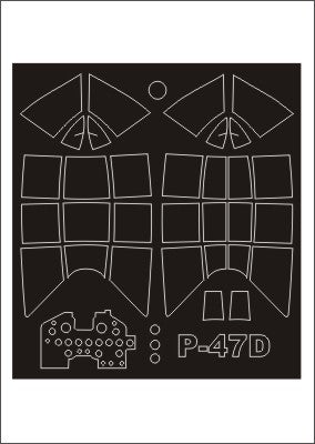 Montex MXSM32070 1:32 Republic P-47D Thunderbolt 'Razorback' canopy masks