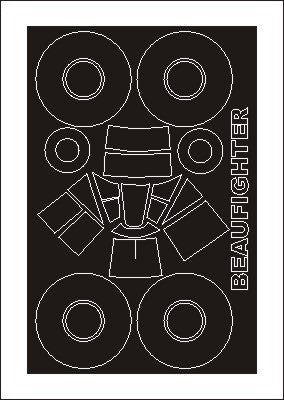 Montex MXSM32080 1:32 Bristol Beaufighter Mk.IF canopy frame paint mask
