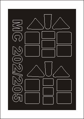 Montex MXSM32081 1:32 Macchi C.202/C.205 canopy frame paint masks