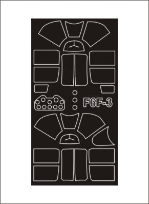 Montex MXSM32087 1:32 Grumman F6F-3 Hellcat canopy frame paint masks
