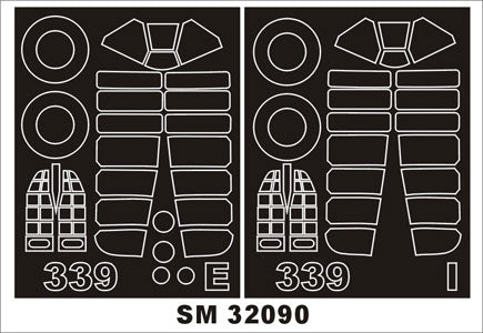 Montex MXSM32090 1:32 Brewster B-339 Buffalo canopy frame paint masks