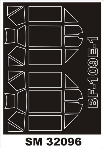 Montex MXSM32096 1:32 Messerschmitt Bf-109E-1 canopy frame paint masks