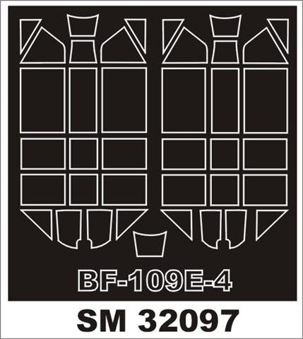 Montex MXSM32097 1:32 Messerschmitt Bf-109E-4 canopy frame paint masks