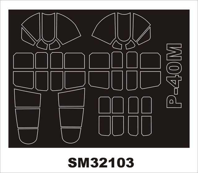 Montex MXSM32103 1:32 Curtiss P-40M canopy frame paint masks