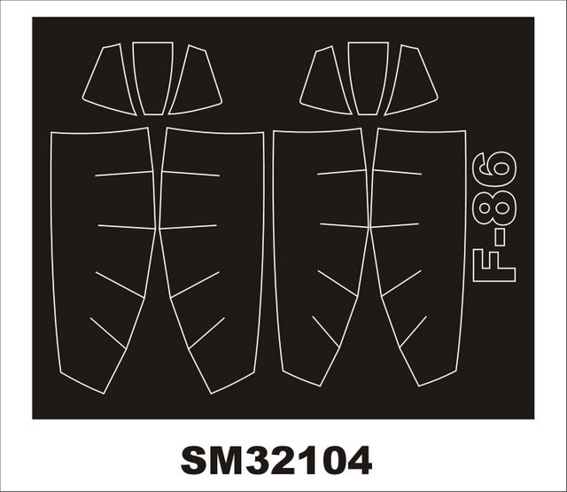 Montex MXSM32104 1:32 North-American F-86 SABRE canopy frame paint masks