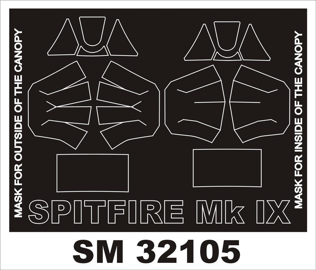 Montex MXSM32105 1:32 Supermarine Spitfire Mk.IX canopy frame paint masks
