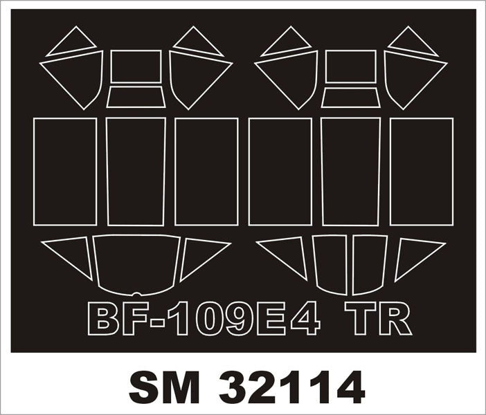 Montex MXSM32114 1:32 Messerschmitt Bf-109E-4 canopy frame paint masks