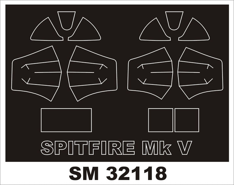 Montex MXSM32118 1:32 Supermarine Spitfire Mk.VB canopy frame paint masks