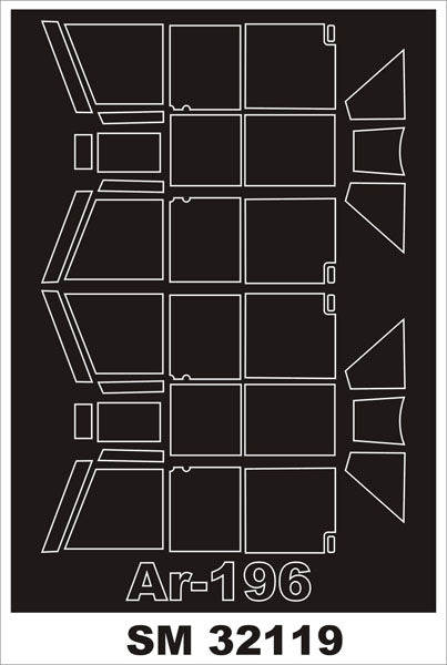 Montex MXSM32119 1:32 Arado Ar-196A-3 canopy frame paint masks