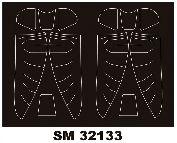 Montex MXSM32133 1:32 North-American P-51D MUSTANG canopy frame paint masks