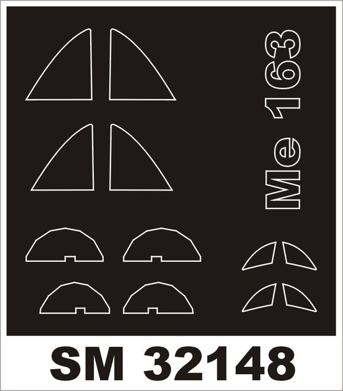 Montex MXSM32148 1:32 Messerschmitt Me-163B canopy frame paint masks