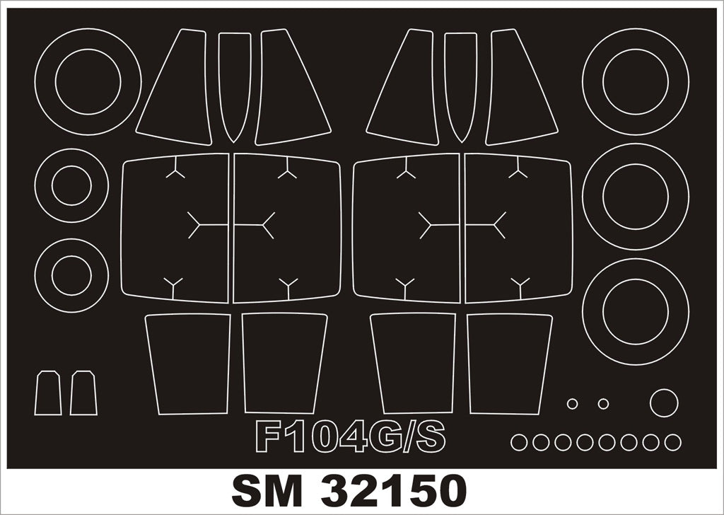 Montex MXSM32150 1:32 Lockheed F-104 canopy frame paint masks