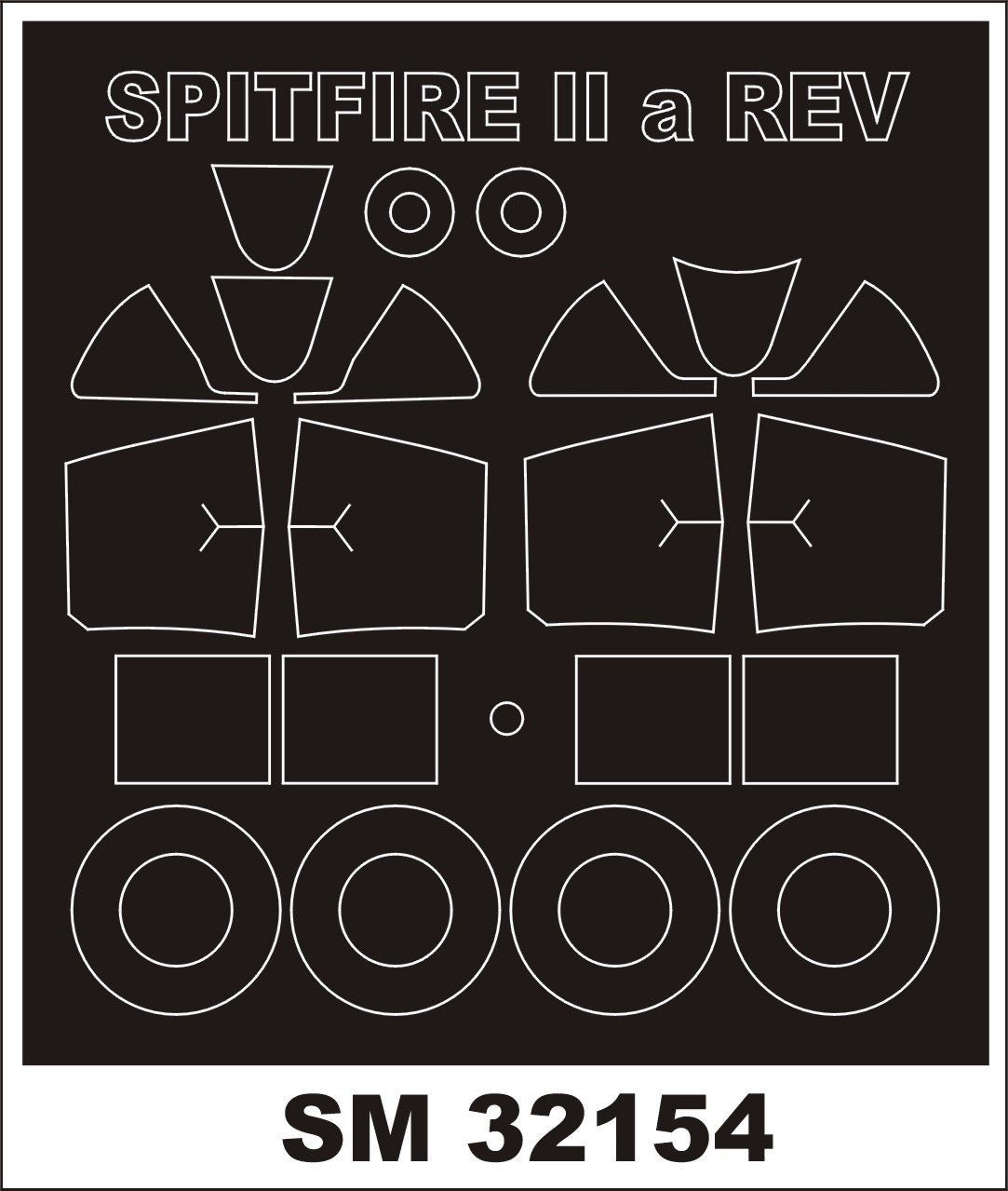 Montex MXSM32154 1:32 Supermarine Spitfire Mk.IIa canopy frame paint masks