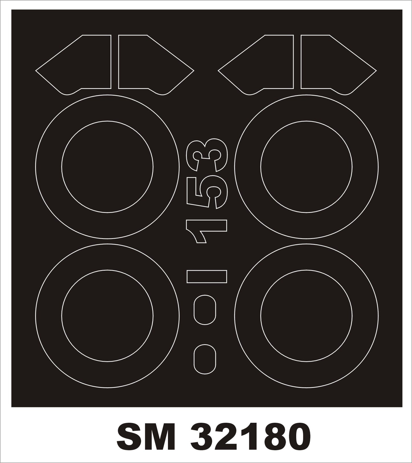 Montex MXSM32180 1:32 Polikarpov I-153 CHAIKA canopy frame paint mask