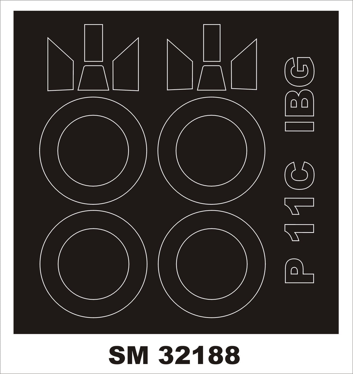 Montex MXSM32188 1:32 PZL P.11c canopy frame paint mask