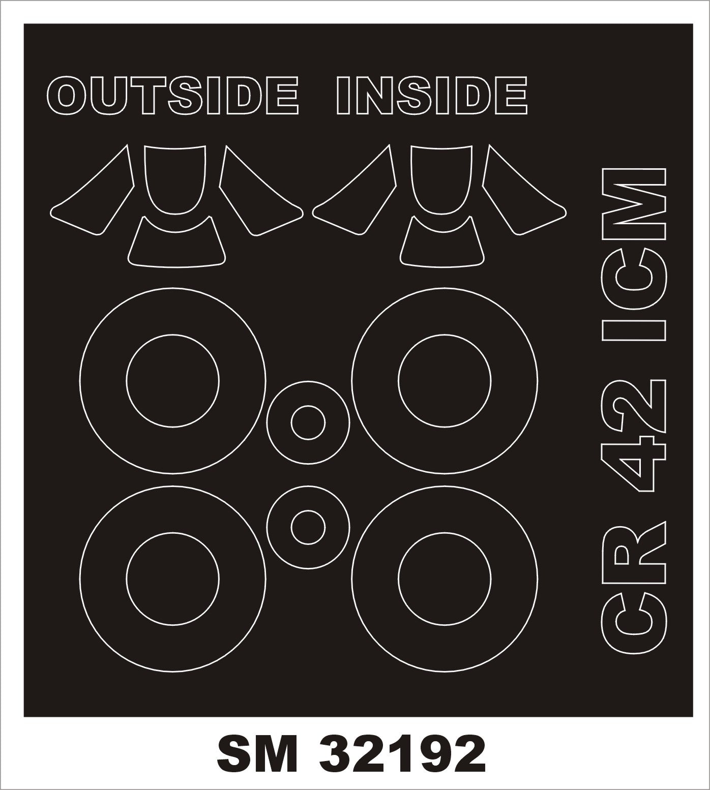 Montex MXSM32192 1:32 Fiat CR-42 canopy frame paint mask