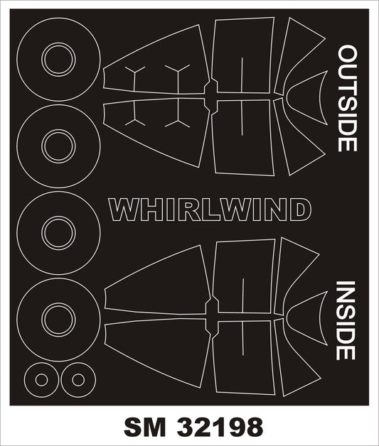 Montex MXSM32198 1:32 Westland Whirlwind Mk.I canopy frame paint mask