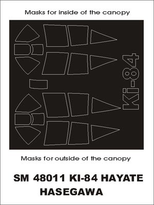 Montex MXSM48011 1:48 Nakajima Ki-84 Hayate canopy frame paint masks