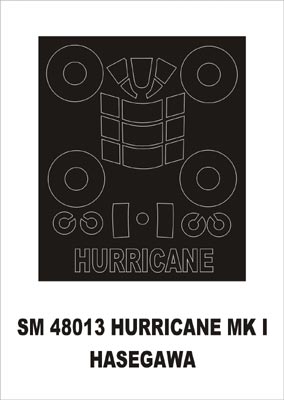 Montex MXSM48013 1:48 Hawker Hurricane Mk.I-IV canopy frame paint mask