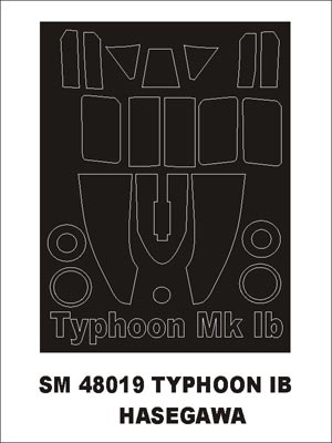 Montex MXSM48019 1:48 Hawker Typhoon Mk.IB canopy frame paint mask