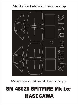 Montex MXSM48020 1:48 Supermarine Spitfire Mk.IXc canopy frame paint masks