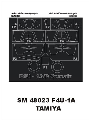 Montex MXSM48023 1:48 Vought F4U-1A Corsair canopy frame paint masks