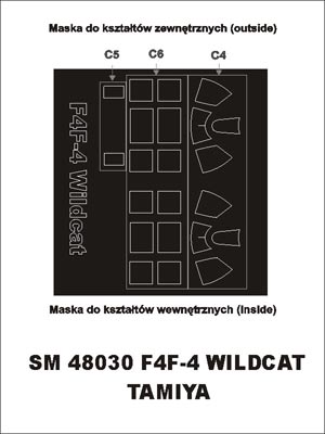 Montex MXSM48030 1:48 Grumman F4F-4 Wildcat canopy frame paint masks