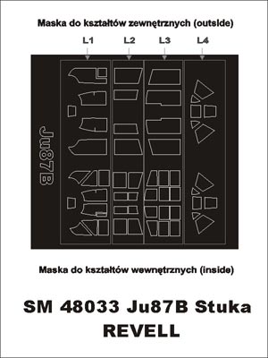 Montex MXSM48033 1:48 Junkers Ju-87B 'Stuka' canopy frame paint masks