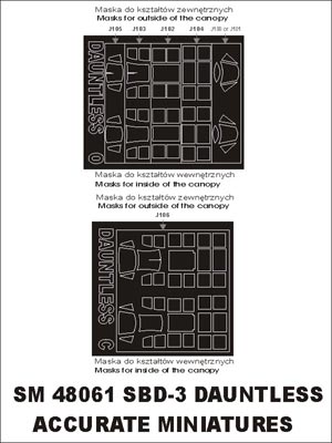 Montex MXSM48061 1:48 Douglas SBD-3 Dauntless canopy frame paint masks