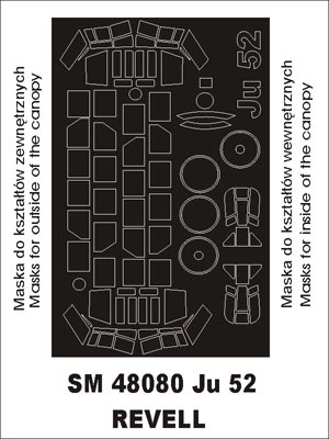 Montex MXSM48080 1:48 Junkers Ju-52/3m canopy frame paint masks