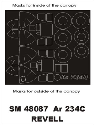 Montex MXSM48087 1:48 Arado Ar-234C canopy frame paint masks