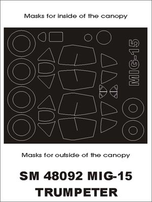 Montex MXSM48092 1:48 Mikoyan MiG-15 canopy frame paint masks