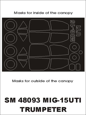 Montex MXSM48093 1:48 Mikoyan MiG-15UTI canopy frame paint masks