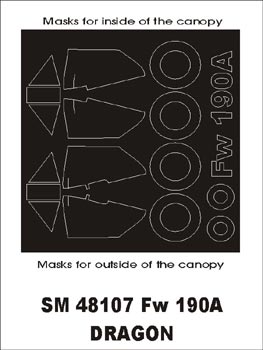 Montex MXSM48107 1:48 Focke-Wulf Fw-190A canopy frame paint masks