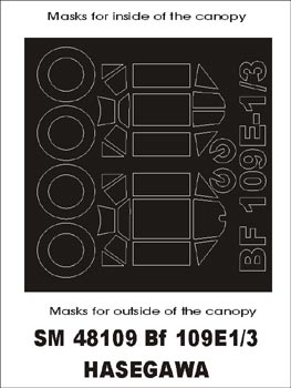 Montex MXSM48109 1:48 Messerschmitt Bf-109E-3 canopy frame paint masks