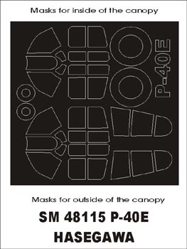 Montex MXSM48115 1:48 Curtiss P-40E Kittyhawk canopy frame paint masks
