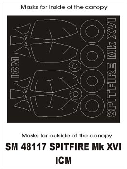 Montex MXSM48117 1:48 Supermarine Spitfire Mk.XVI canopy frame paint masks