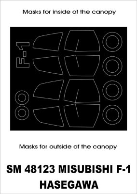 Montex MXSM48123 1:48 Mitsubishi F-1 canopy frame paint masks