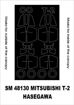 Montex MXSM48130 1:48 Mitsubishi T-2 canopy frame paint masks