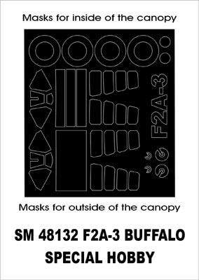 Montex MXSM48132 1:48 Brewster F2A-3 Buffalo canopy frame paint masks